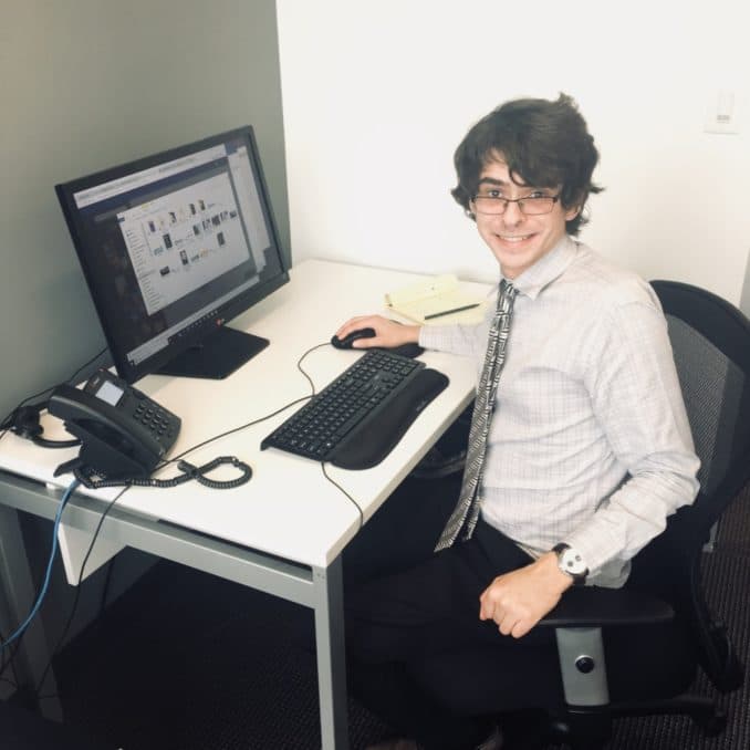 Team member at workstation